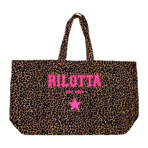 Bolso leopardo star tachas grande